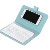 Portable PU Leather Keyboard Cover Case Phone Wireless Bluetooth Keyboard for Phone Android Pad Laptop клавиатура для телефна