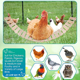 Chicken Swing Perch Natural Wood Ladder Wooden Toy Coop Accessory for Hens Birds Parrots Total Length 112cm/44.09''