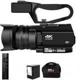 4K Ultra HD 48MP Camcorder Video Camera Wifi APP Control 3.0 inch for YouTube Live Streaming 30X Digital Zoom IR Night Vision