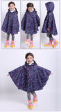 Freesmily Kids Stylish Rain Poncho Waterproof Rain Jacket Coat For Girls Boys