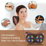 Electric Massage Pillow Heating Trigger Point Therapy Cervical Neck Head Back Massager Shoulder Kneading Relaxation Cushion