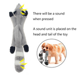 Simulation Animal Skin Toys 45cm for Pet Sounding Plush Toys Raccoon Squirrel Voice Leather Shell Household Pet Dog Products