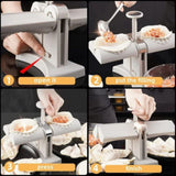 Household Double Head Automatic Dumpling Maker Mould Dumpling Wrapper Tools White 304 Stainless Steel + PP