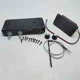 Active Mute Guitar Pickup 3.5 mm Output Plug Pickup with 9V Battery Box Black Silent Guitarra Accessories