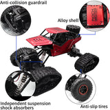 RC Dirt Bike 2 in 1  2.4GHz 4WD Racing All Terrain Rock Climbing Electric Monster Truck Track Car Belt High Speed Off Road Racin