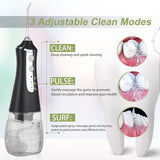 Portable Water Dental Flosser Oral Irrigator USB Rechargeable Water Jet Floss Tooth Pick 5 Jet Tip 350ml Water Thread for Teeth