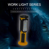COB LED Work Lights USB Rechargeable Magnetic Outdoor Inspection Lamp Hand Torch Light for Camping Garage Workshop Hiking