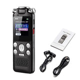Portable Mini Multifunctional USB Charging Voice Recorder Lossless Noise Reduction Activated A-B Repeat Two-way Microphone