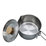 Outdoor Camping Cookware Stainless Steel Kettle Pot Teapot Picnic Trekking Travel Hiking Camping Cooking Equipment
