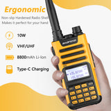 New Baofeng UV-13 PRO Walkie Talkie Long Range Transreceiver Dual Band With Type-C Charger Upgrade UV-10R Ham Two Way Radio