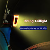 Waterproof Bike Helmet Taillight Cycling Warning Light Flash USB Rechargeable Flashlight For Bicycle Rear Light Bicycle Lights