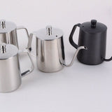 Stainless Steel Hand Coffee Pot With Lid Coffee Tea Pot Non-stick Coating Food Grade Gooseneck Drip Kettle Swan Neck