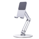 Foldable Base 360° Rotating Tablet Stand Cell Phone Holder Full Aluminum Height Adjustable 4-13 inch iPad iPhone Stand Holder