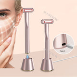 Upgraded Red Light Warmth Therapeutic 4 in 1 Eye Massager Vibrating EMS Microcurrent Therapy Skincare Wand 360° Rotate Beauty