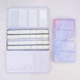 48 Grids Color Palette Painting Storage Iron Tins Paint Tray Box with Half Pans and Full Pans For Watercolor/Oil/ Acrylic Paints