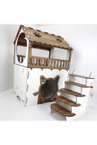 Terraced Layer Cat House Cat Play Areas Stepped Roofing Story Houses Playground Hot Houses for Cats Fun Toys
