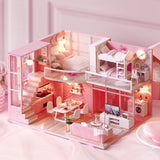 CUTEBEE DIY Dollhouse Wooden doll Houses Miniature Doll House Furniture Kit Casa Music Led Toys for Children Birthday Gift