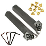 WWLNR1616H/K08+WWLNL1616H/K08 Lathe Turning Tool Holder Kits With10 WNMG080404 Blades