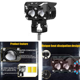 Motorcycle , Work Lamp Car ATV Scooter IP67 Waterproof Racer High Brightness, Auxiliary  Lens 80W 9-30