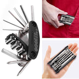 15 in 1 Multi Usage Bike Bicycle Repair Bike Tools Kit  Screwdriver Socket Extension Rod  Pump Puncture
