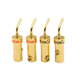 LITON Free Welding OFC Gold-plated Pin Plug Connector HIFI Audio Speaker Cable Adapter