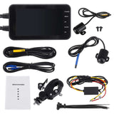 MT0003 WIFI Motorcycle DVR Dashcam 4.0" Front Rear View Dual Camera 1080P HD G-sensor Motorbike Driving motorcycle black box