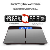 Tempered Glass Digital Body Weight Scale USB Charging LCD Bathroom Scales Weight Monitor Body Fats Scale