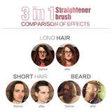 Beard Straightener Multifunctional Quick Hair Styler Straightening Comb Heated Brush Curler for Men Styling Tool
