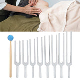 Portable 261.6-523.2HZ Tuning Fork Hammer Tool Set Diagnostic Tool for Sound Healing Therapy Body Relaxation Health Care Tool