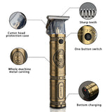 LCD Display Professional Hair Clipper Barber Haircut Sculpture Cutter Rechargeable Razor Trimmer Adjustable Cordles Edge for Men