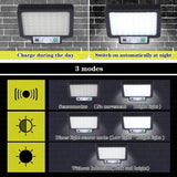 LED Solar Split Wall Lamp 3 Mode Waterproof Motion Sensor Lamps With Remote Control Garden Street Lighting Solar Lamp