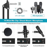 Microphone Boom,Adjustable Suspension Boom Scissors Mic Holder with Microphone Clip,for Other Mics,Games,Etc