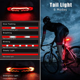 Bike Alarm Rear Tail Light With Turn Signal Wireless Waterproof Remote Control USB Bicycle Taillight Warning Brake Light