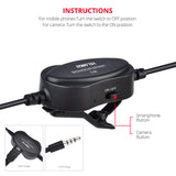MY2 Mini Lapel Lavalier Microphone Professtional 3.5mm Jack Wired Clip-on Audio Mic for iPhone SmartPhone Android PC Laptop