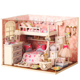 CUTEBEE Doll House DIY Miniature Dollhouse Model Wooden Toy Furnitures Casa De Boneca Dolls Houses Toys Birthday Gift H012