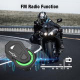 TMAX-M Motorcycle Helmet Bluetooth 5.0 Stereo Handsfree Headset NO Intercom Function for Walkie Talkie Moto Interphone FM Radio