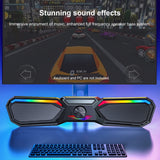 Computer Speakers LED Colorful Light Bass Stereo Music Player Subwoofer Sound Speaker Box for Desktop Tablet PC SmartPhone