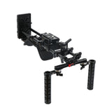 HDRIG Pro Shoulder Mount Bracket With Manfrotto Base Plate And Rosette Cheese Handle V-Lock Mount Power Adapter Lens Holder
