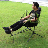 Foldable Outdoor Chair Hammock Garden Swing Chair Beach Moon Chair With Pillow For Camping Fishing Ultralight Portable Chair