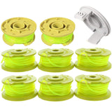 8Pack Weed Eater Spool Replacement With Cap Covers Compatible With Ryobi One Plus+ AC80RL3 For Ryobi 18V, 24V, Trimmers