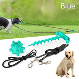 Outdoor Portable Tie Down Dog Pulling Rope with Bouncing Ball Rope Toy Practical Tie Up Pet Leash Peg Pet Supplies