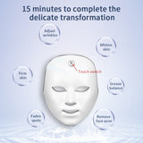 Led Mask Face Massager 7 Colors LED Light Therapy Korean Masks Skin Care Spa Rejuvenation Anti Aging RF Facial Lifting Device