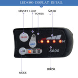 Electric Bike Display Universal 36V/48V Waterproof LED Display Control Panel with Headlight Wiring for E-Bike Scooter