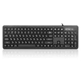 Wired Russian Keyboard Support Multimedia Computer Keyboard 108 Keys for PC Laptop Ergonomic Keyboard English/Russian for Office