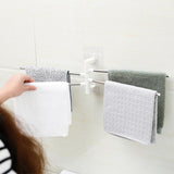 Anti-Rust Stainless Stainless Steel Rotating Towel Bath Rack Towel Holder Rail Hanger Bathroom Swivel Mounted Wall 4 Bars X5K3