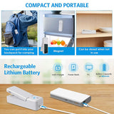 2 Pack Rechargeable Mini Bag Sealer, Handheld Heat Sealer, Food Storage Snack Fresh Mini Portable Vacuum Sealer Machin