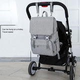 Diaper Bag Mommy Bag Multi-functional USB Backpack Portable Baby Seat Fold Diaper Changing Pad Stroller Bag Baby Activity Gear