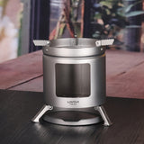 LIXADA  Tiatanium Camping Stove Outdoor Stove Wood Burning Stove Camping Pot Holder Firewood Bracket for Camping Picnic Hiking