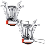2 Pcs Camping Stove Travel Stove Windproof Backpacking Stove for Outdoor Camping Hiking Cooking
