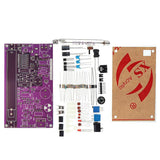 Unassembled DIY Purple Geiger Counter Parts Kit Module Nuclear Radiation Detector with Sound and Light Alarm Function